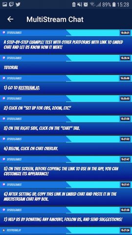 Multi Stream Chat для Android — скриншот 3