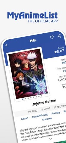 MyAnimeList Official для Android — скриншот 1