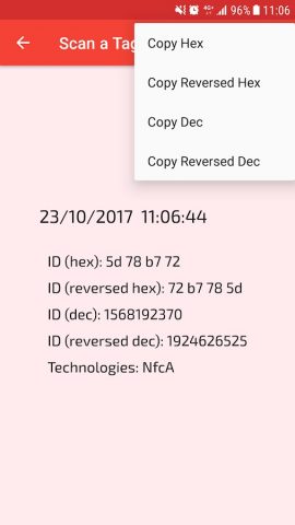 NFC Reader для Android — скриншот 4