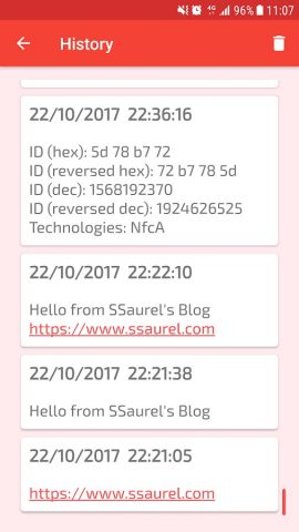 NFC Reader для Android — скриншот 5