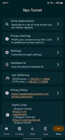 Npv Tunnel V2ray/SSH для Android — скриншот 5
