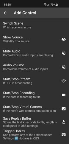 OBS Controller для Android — скриншот 3