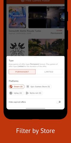PC Games Radar for Epic Games, для Android — скриншот 3