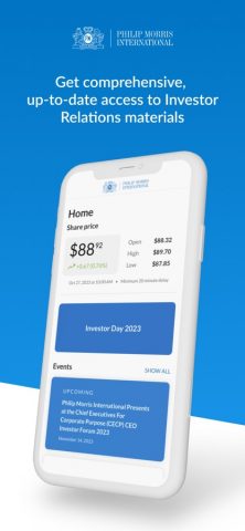 PMI IR App для iOS — скриншот 1