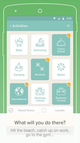 PackPoint: список вещей — скриншот 2