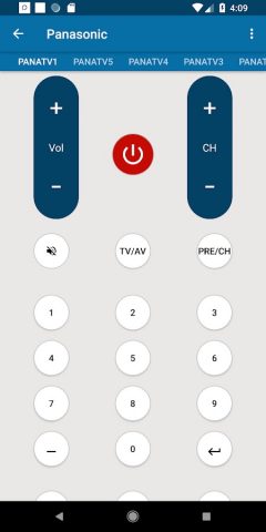 Panasonic Universal Remote для Android — скриншот 4