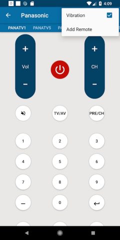 Panasonic Universal Remote для Android — скриншот 5