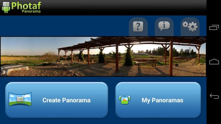 Photaf Panorama для Android — скриншот 1