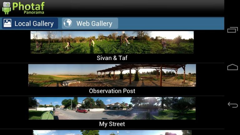 Photaf Panorama для Android — скриншот 2