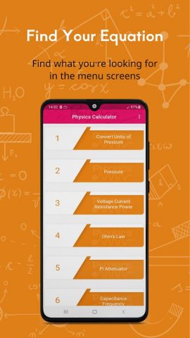 Physics calculator для Android — скриншот 2
