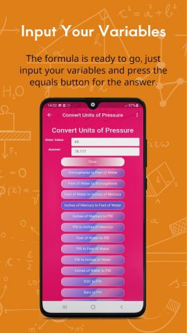 Physics calculator для Android — скриншот 3