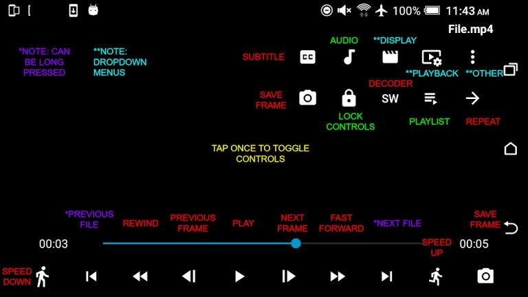 Precise Frame mpv Video Player для Android — скриншот 1