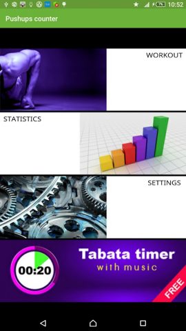 Отжимания, счетчик отжиманий для Android — скриншот 1