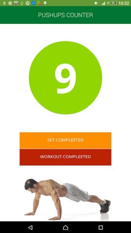 Отжимания, счетчик отжиманий для Android — скриншот 2