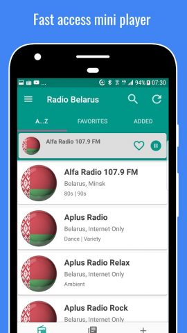 Радио Беларусь для Android — скриншот 4