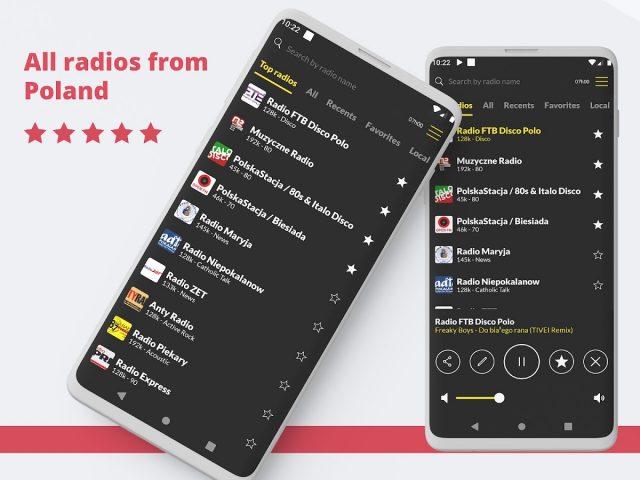Радио Польша FM онлайн для Android — скриншот 1