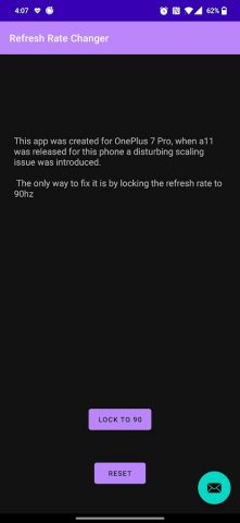 Refresh Rate Changer — OnePlus для Android — скриншот 3