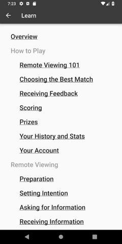 Remote Viewing RV Tournament для Android — скриншот 5