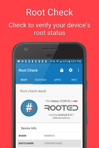 Root Check Проверка корня для Android — скриншот 1