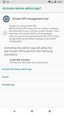 Screen off для Android — скриншот 1