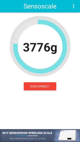 Sensoscale цифрово́й  весы для Android — скриншот 1