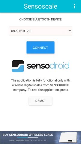 Sensoscale цифрово́й  весы для Android — скриншот 4