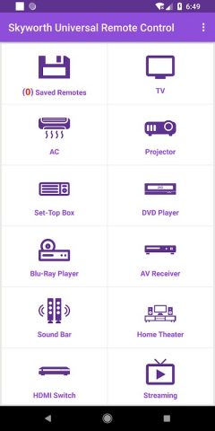 Skyworth TV Remote для Android — скриншот 1