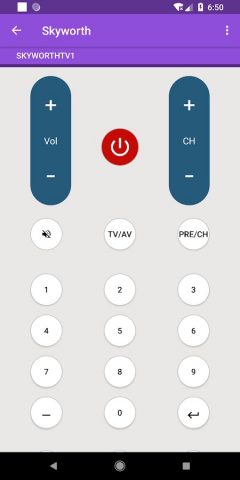 Skyworth TV Remote для Android — скриншот 5