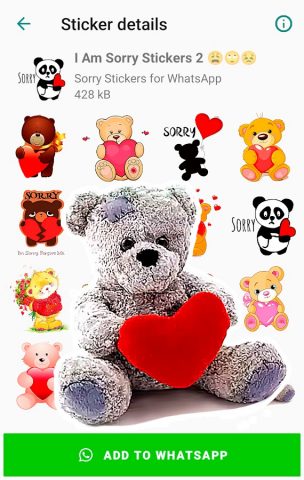 Стикеры прости меня для ватсап для Android — скриншот 2