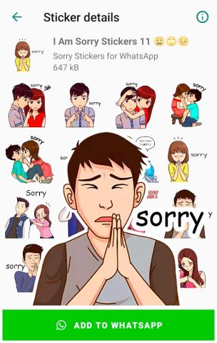 Стикеры прости меня для ватсап для Android — скриншот 3