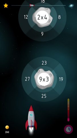Space Math: Таблица умножения для Android — скриншот 1