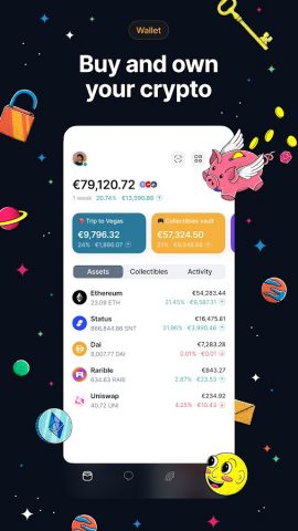 Status: Ethereum Криптокошелек для Android — скриншот 1