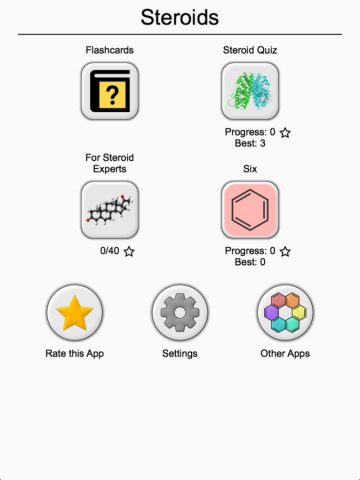 Стероиды — Химические формулы для iOS — скриншот 2