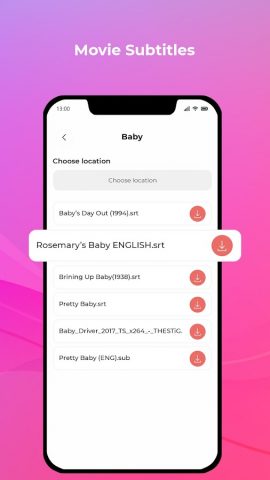 Subtitle Finder & Downloader для Android — скриншот 2
