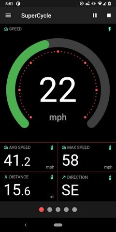 SuperCycle Велокомпьютер для Android — скриншот 1