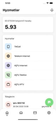 TMCELL Töleg для iOS — скриншот 1