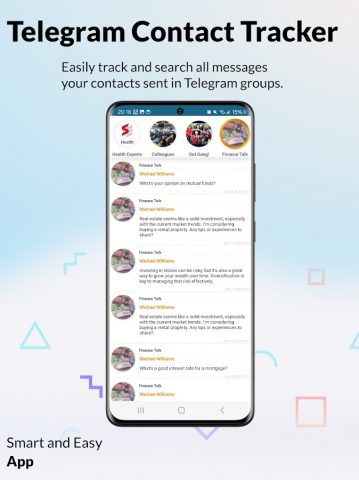 Telegram Contact Tracker для Android — скриншот 1