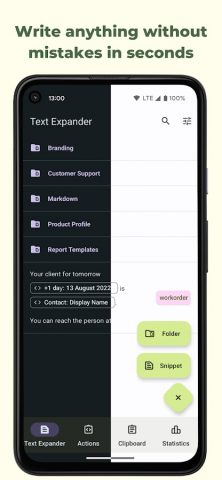 Text Expander: Typing Hero для Android — скриншот 2