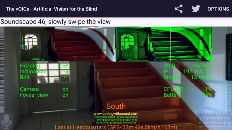 (3+) The vOICe для Android для Android — скриншот 1