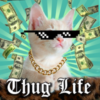 Наклейки с фотографиями Thug L для iOS