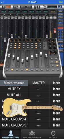 Ui MIDI mixer для iOS — скриншот 1