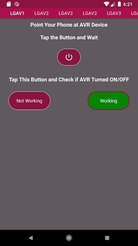 Universal AVR Remote Control для Android — скриншот 4