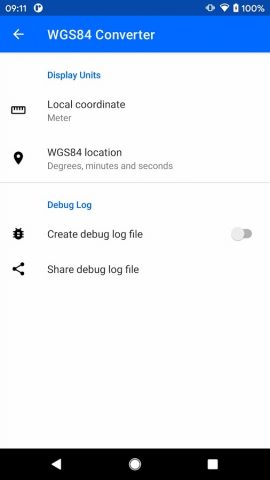 WGS84 Converter для Android — скриншот 5