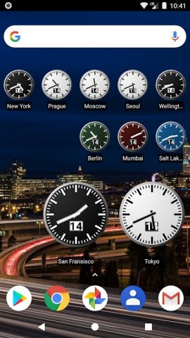 World Clock Widget для Android — скриншот 1