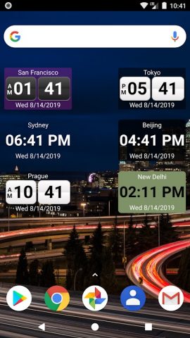 World Clock Widget для Android — скриншот 2