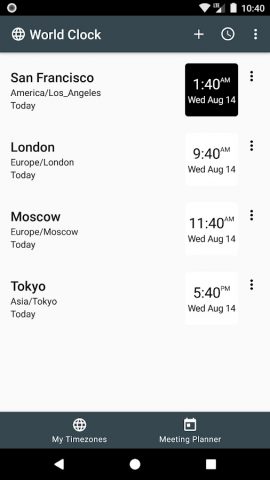 World Clock Widget для Android — скриншот 5