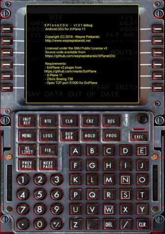 XPlaneCDU для Android — скриншот 3