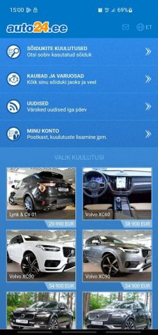 Auto24.ee для Android — скриншот 1