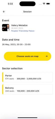iTicket Узбекистан для Android — скриншот 3