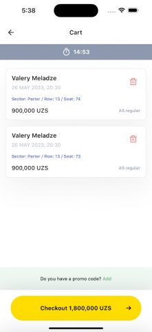 iTicket Узбекистан для Android — скриншот 5